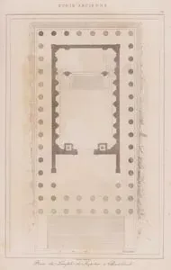 Syrie Ancienne - Plan of the Temple of Jupiter, Baalbek (Plate 14)