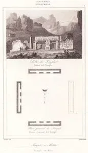 Guatemala - Temple a Mitla - Salle du Temple- Plan General du Temple (Guatimala - Templo en Mitla - Salon del Templo - Plano general del Templo) (Plate 2) (Mitla Zapotec Temple,  Oaxaca, Mexico - Temple Hall - General Plan of the Temple)