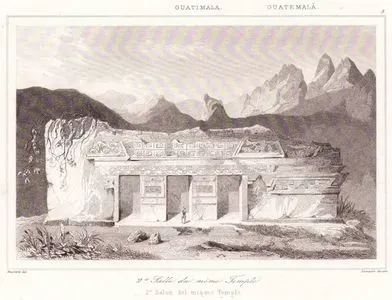 Guatemala - 2e Salle du Meme Temple (2.Salon del Mismo Templo) (Plate 3) (Second Hall of the Mitla Zapotec Temple, Oaxaca, Mexico)