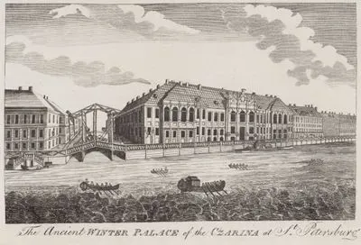 The Ancient Winter Palace of the Czarina at St. Petersburg