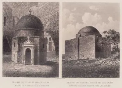 Grabmal Des St.Sabas Bei Jerusalem-Tombeau De St.Sabas Pres Jerusalem (Tomb of St. Sabas Near Jerusalem) / Grabmal Des Herodes-Agrippa Bei Jerusalem (Tomb of Herode-Agrippa 
near Jerusalem)