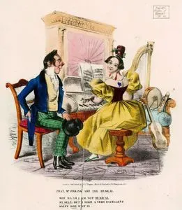 Tregears Flights of Humor No. 50. "Pray; Mr Jinkins Are You Musical;/ Why Ma-am I Am Not Musical Myself But I Have A Very Excellent Snuff Box Wot is."