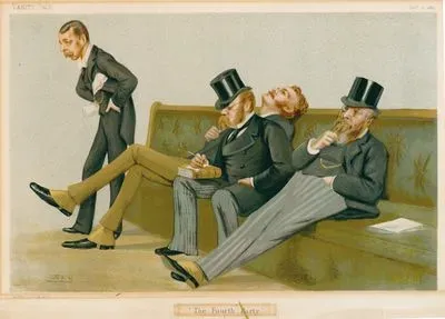 Lord Randolph Churchill, Sir Henry Drummond Charles Wolff, Arthur Balfour, Sir John Eldon Gorst- "The Fourth Party"- Dec.1 1880