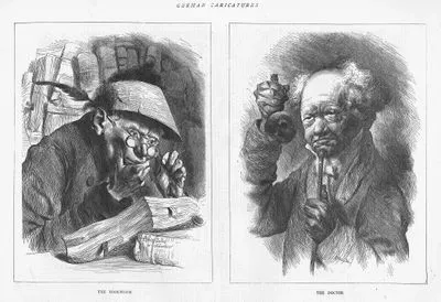 The Bookworm-The Doctor (German Caricatures)