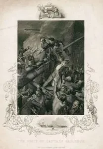 The Death Of Captain Faulknor-The Blanche With La Pique in Tow