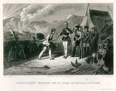Charles Albert Abdiquant Sur Le Champ De Bataille De Novare