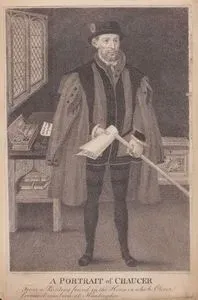 A Portrait Of Chaucer From A Painting Found in The House in Which Oliver Cromwel Was Born At Huntingdon