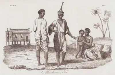 Mandarini & c., Asia Vol. IV. Tav.87. (Nobles Dressed in Silk from the Kingdom of Siam (Thailand))