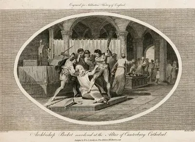 Archbishop Becket Murdered At The Altar Canterbury Cathedral