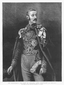 His Excellency The Earl Of Zetland, Lord Lieutenant Of Ireland, In His Robes As Grand Master Of The Order Of St Patrick