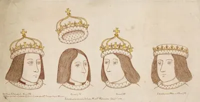 The Heads of the Portraits of Henry ye VII, Edward V, Edward IV, and Edward Prince of Wales