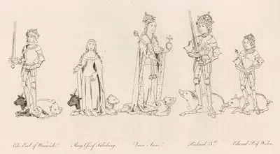 Edward Earl of Warwick, Margaret Countess of Salisbury, Queen Anne, King Richard III,  Edward, Prince of Wales