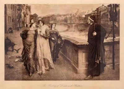 The Meeting Of Dante And Beatrice