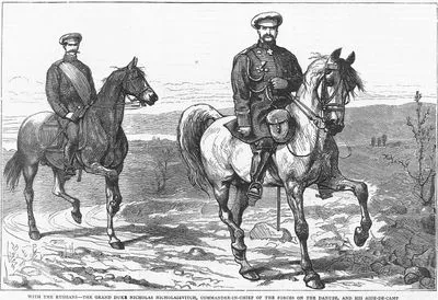 The War İn The East-With The Russians-The Grand Duke Nicholas Nicholaievitch, Commander-İn-Chief Of Their Forces On The Danube, And His Aide-De Camp