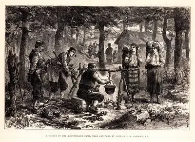 A Sketch in The Montenegrin Camp, Near Antivari