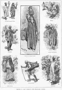 Sketches in Cairo-Children Selling Water-Dragoman-Fellah Or Peasant Woman-Beggar-Bazaar Stall Keeper-Veiled Woman-Water Carrier-Donkey Boy