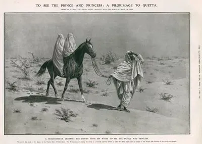 To See Prince And Princess, A Pilgrimage To Quetta-A Mohammedan Crossing The Desert With His Wives To 
See The Prince And Princess