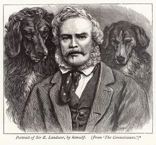 Portrait Of Sir E.Landseer, By Himself (From The Connoisseurs)