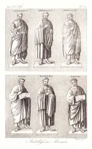 Antichissimo Musaico, Eur. Vol VIII. Tav.31. (Ancient Wall Mosaics in San Vittore Chapel-Portraits Of Saints Gervasius, Ambrosius, Protasius, Saints Felix, Maternus And Nabor)