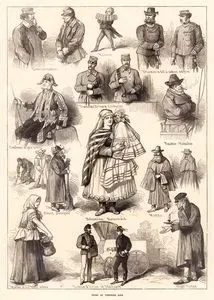 Types Of Viennese Life-Commissionaires, Kellner, Policemen in Full & Undress Uniform, Coachman in Gala Livery, Tramway Driver & Conductor, Fiacker Kutscher, Street Sweepers, Bohemian Nursemaid, Monks, Woman Of Lower Orders, Postman & Driver Of Mailcart, Night Porter