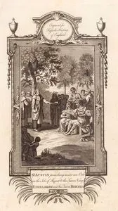 St.Austin Preaching Under An Oak in The isle Of Thanet To The Saxon King Ethelbert And His Queen Bertha