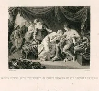 Poision Sucked From The Wound Of Prince Edward By His Consort Eleanor