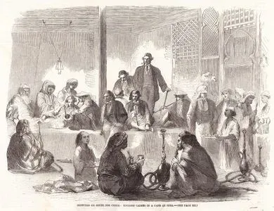 English Cadets in a Cafe At Suez