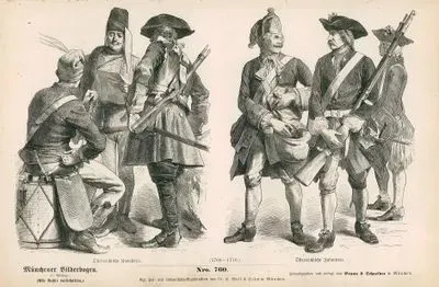 First Third Of of the Eighteenth Century (Erstes Drittel des XVIII Jahrhundert)-  Austrian Cavalrymen (1704-1710)  (Osterreiche Kavalierie, 1704-1710)- Austrian Infantrymen (1704-1710) (Osterreichische Infanterie, 1704-1710)