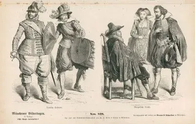 First Third of the Seventeenth Century (Erstes Drittel des XVII Jahrhunderts)- German Soldiers (Deutsche Soldaten)- Middle Class Dress (Burgerliche Tracht)