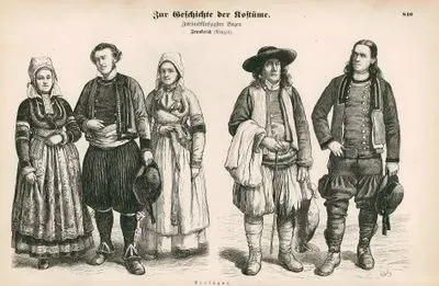 French Folk Dress (Frankreich) (19. Century)- Brittany (Bretagne)