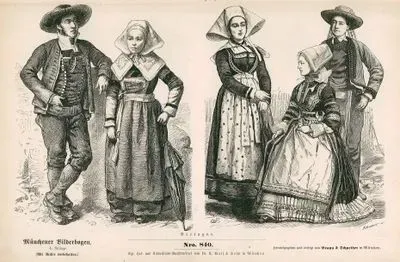 French Folk Dress (Frankreich) (19. Century)-  Brittany (Bretagne)