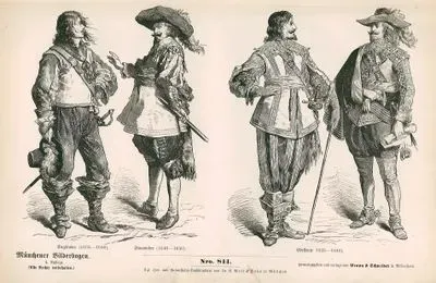 First Half of the 17th Century ( Erstes Halfte des XVII Jahrhundert)- Englishmen (1638-1640) (Englander, 1638-1640) and Flemish (1640-1650) (Flamder, 1640-1650)- Noblemen (1625-1640) ( Edelleute, 1625-1640)