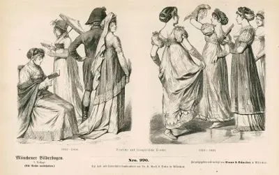 Early 19. Century (XIX Jahrhundert)- Germany and France Costume(Deutsche und Franzosische Tracht) 1802-1804 - Germany and France Costume(Deutsche und Franzosische Tracht) 1808-1809