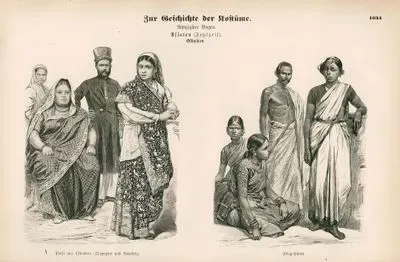 East India (Ostindien) India and Malaysia (19.Century)- Parsees from Bombay and Singapore(Barji aus Ost indien)- Kelings Or Klings (Kling Hindu)