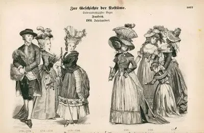 18.Century (XVIII. Jahrhunderts), France Just Before the Revolution- French Dresses Between 1774 and 1792