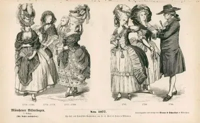 18.Century (XVIII. Jahrhunderts), France Just Before the Revolution- French Dresses Between 1774 and 1784