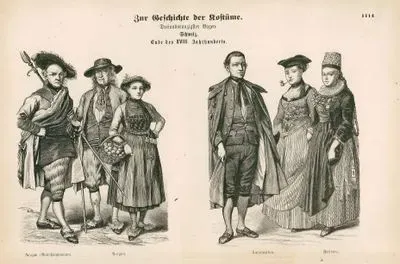 End Of 18.Century (Ende des XVIII. Jahrhunderts), Switzerland (Schweiz)- District Captain and Aargau- Unterwalden and Fribourg