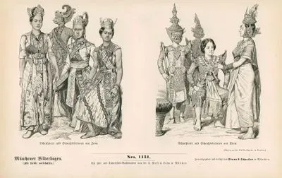 Asia(Asien) (19.Century)- Actors and Actresses from Java- Actors and Actresses from Siam (Thailand)