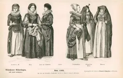 17.Century (XVII. Jahrhundert), Germany(Deutchland)- Frankfurt on Main, Palatinate and Swabian(1644)- Köln, Servant Girl, Townswoman and Matron(1644)