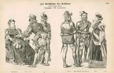 16.Century (XVI. Jahrhundert), Germany(Deutchland)- Noblewoman (Edelfraulein) (1565-1570)- Cavalryman(Reiter), Cavalry General Under Charles V.(Reiter General Unter Karl V.) and Lady (1560),