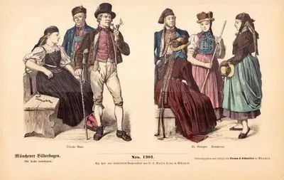End Of 19.Century (Ende des XVIII. Jahrhunderts), Germany (Deutchland)-German Folk Dress (Former Grand-Duchy of Baden)-Eastern Baar-St. Georgen, Sommerau