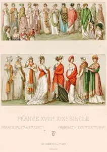 Costumes Feminins, Le Chale, France XVIII-XIX Siecle