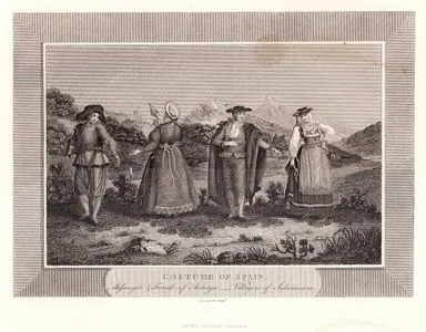 Costume Of Spain-Messenger & Female Of Astorga-Villager Of Salamanca