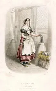 Costume. D'Une Laitiere, Pour Soirie Bourgeoise Travestie (Costume Of Milkmaid)