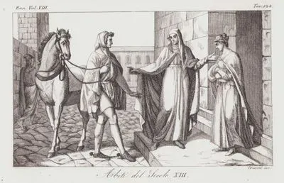 Abiti Del Secolo XIII, Eur. Vol VIII. Tav.124. (Clothes in The XIV. Century in Italy)