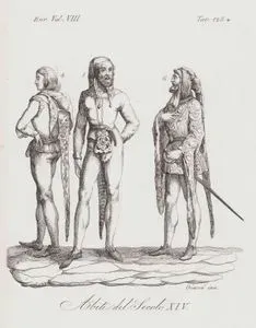 Abiti Del Secolo XIV, Eur. Vol VIII. Tav.125. (Clothes in The XIV. Century in Italy)