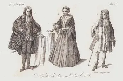 Abiti Di Uso Nel Secolo XVII., Eur. Vol VIII. Tav.137. (Clothes of Use in The XVII. Century)
