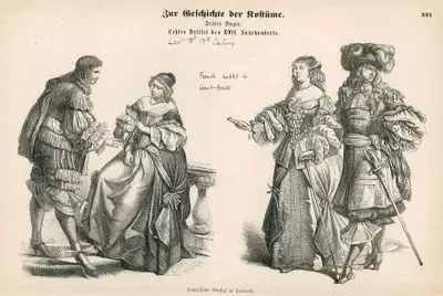 Last Third of the Seventeenth Century (1667-1699) (Letztes Drittel des XVII. Jahrhunderts)-French Nobles In Court Dress(Franzosische Adelige in Hoftracht)