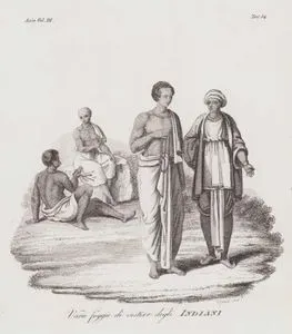 Varie Fogge Di Vestire Degli Indiani, Asia Vol. III. Tav.54 (Various Styles of Indian Dress in The Early of The XVII. Century)