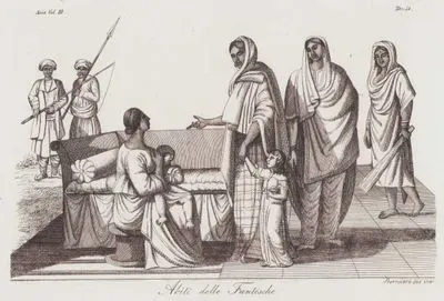 Abiti Delle Fantesche, Asia Vol. III. Tav.58 (Indian Women's Home Clothes in The Early of The XVII. Century)